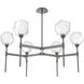 Gem LED Graphite Chandelier Ceiling Light, Round Belvedere