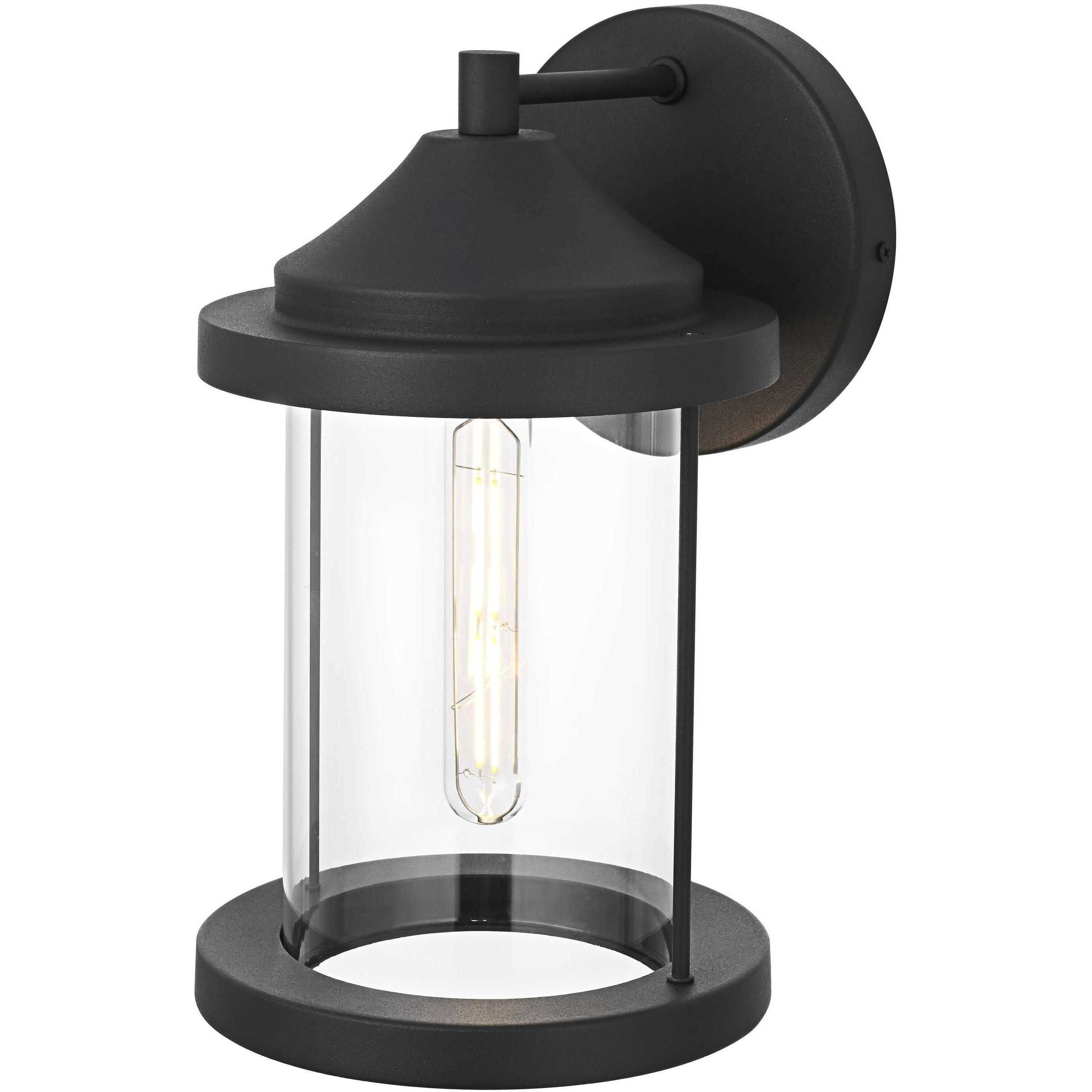 Roy 1 Light 12 inch Black Outdoor Wall Sconce