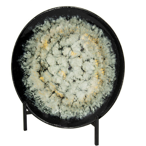 Zuri 18 X 18 inch Black and White Charger Plate