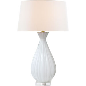 Visual Comfort Julie Neill Treviso 30 inch 100 watt Matte White Table Lamp Portable Light, Large JN3701WHT-L - Open Box