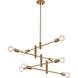 Canada 8 Light 31.5 inch Brass Chandelier Ceiling Light