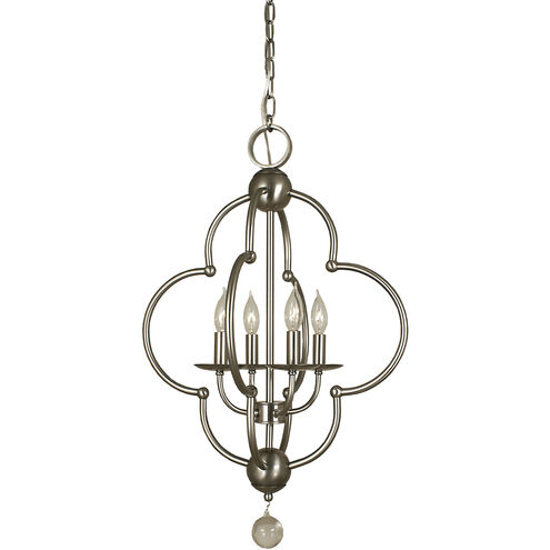 Quatrefoil 4 Light 19 inch Brushed Nickel Dining Chandelier Ceiling Light