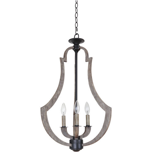 Winton 3 Light 17 inch Weathered Pine Foyer Light Ceiling Light