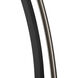 Morelli 85 inch 100 watt Satin Nickel and Black Arc Floor Lamp Portable Light