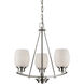 Casual Mission 3 Light 17 inch Brushed Nickel Chandelier Ceiling Light