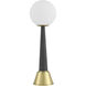 Sortie 16 inch 1.5 watt Polished Brass/Milk Cordless Table Lamp Portable Light