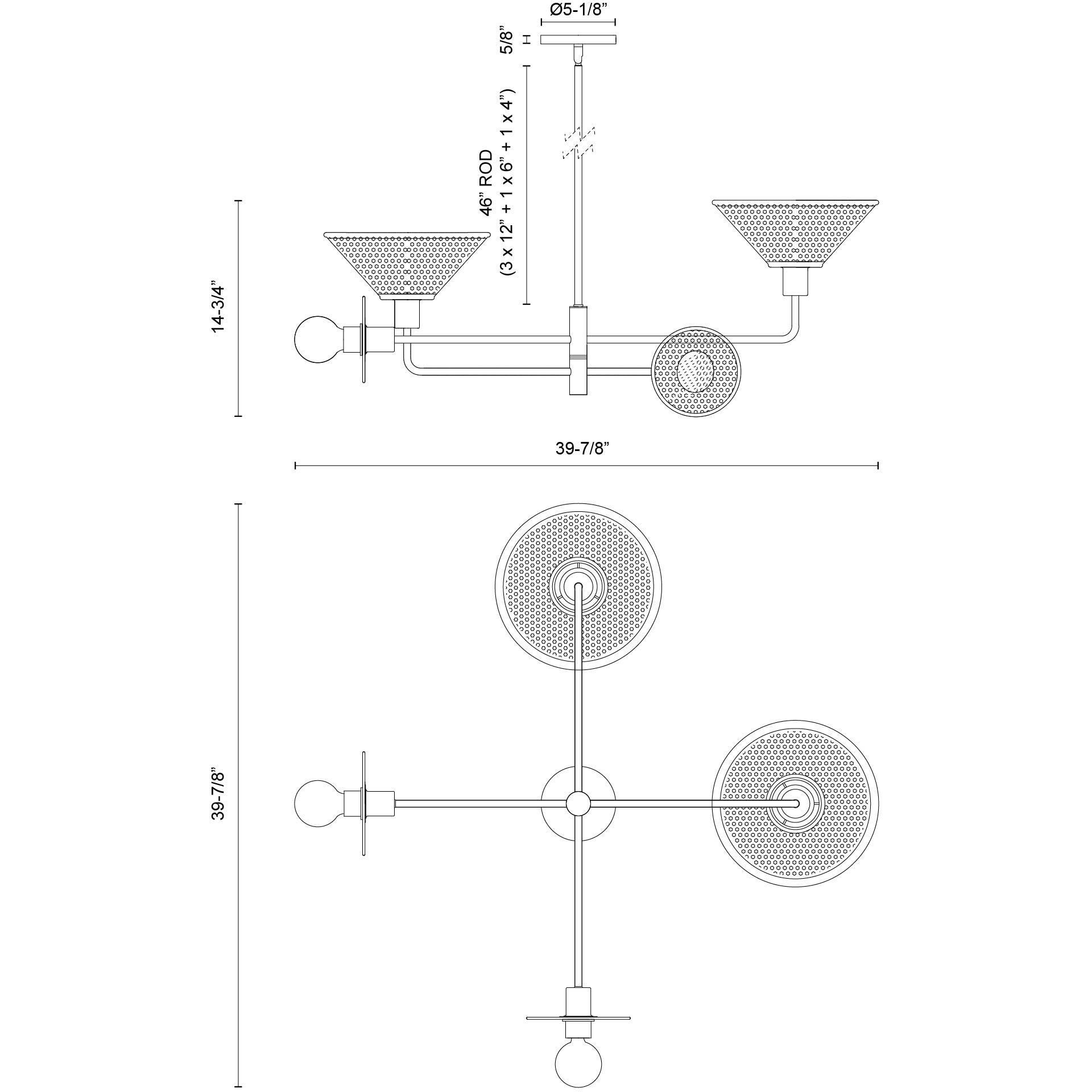 Alora Mood Piper 4 Light 39.88 inch Brushed Gold Chandelier Ceiling Light