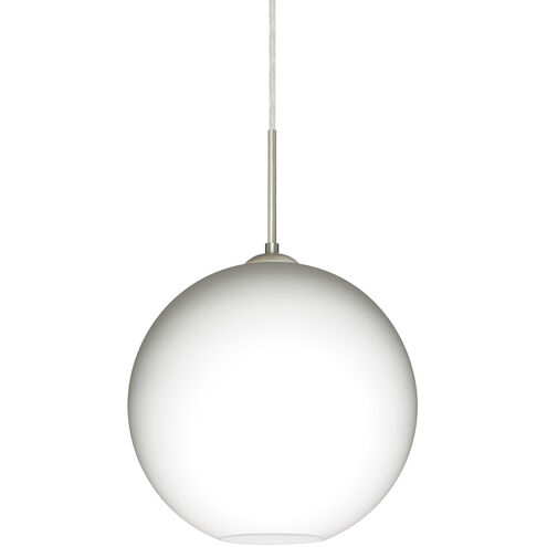Coco 12 1 Light 12 inch Satin Nickel Cord Pendant Ceiling Light in Opal Matte Glass, Incandescent