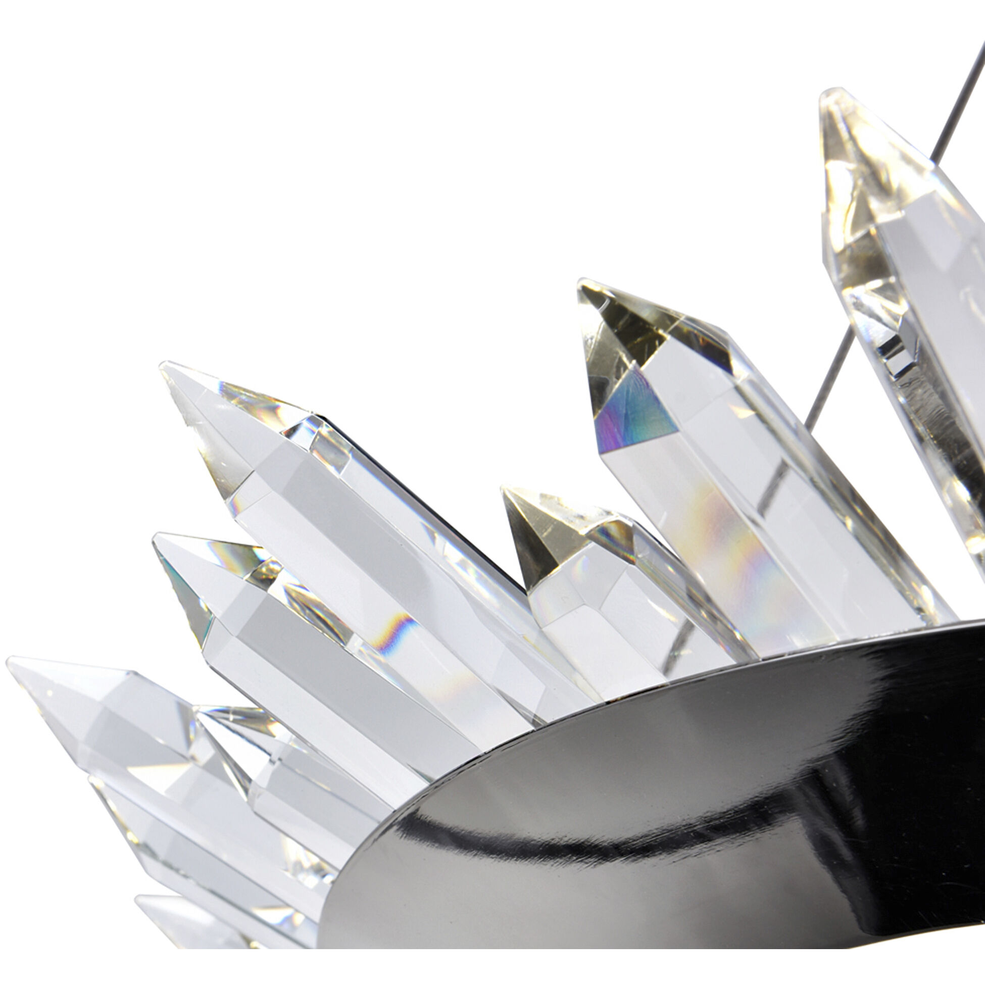 Arctic Queen LED 32 inch Polished Nickel Up Chandelier Ceiling Light