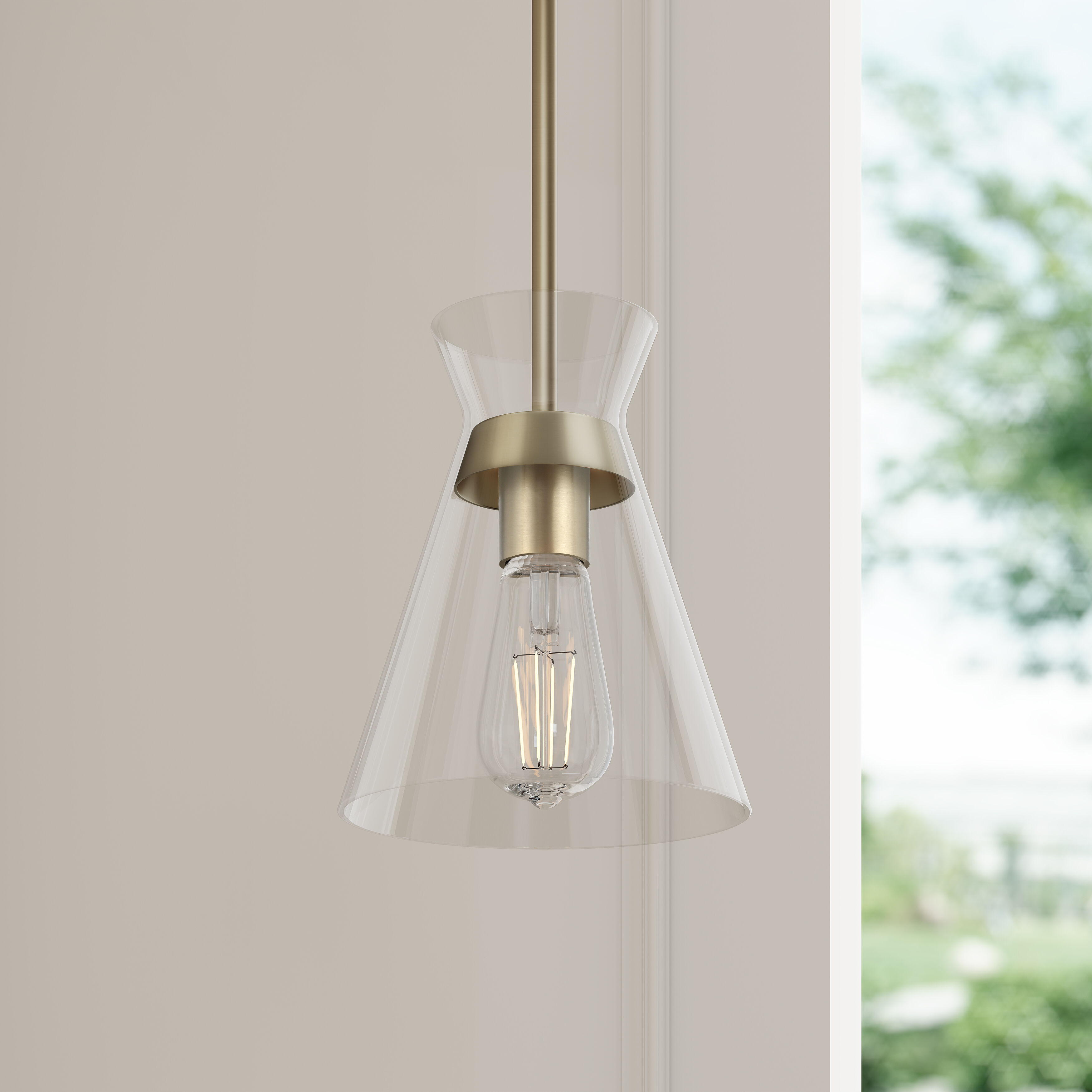 Amarella 1 Light 7 inch Modern Gold Mini Pendant Ceiling Light