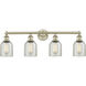 Caledonia 4 Light 32 inch Antique Brass Bath Vanity Light Wall Light in Mica