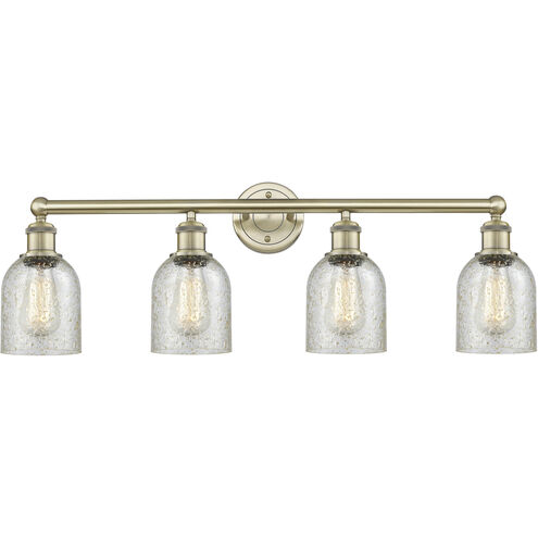 Caledonia 4 Light 32 inch Antique Brass Bath Vanity Light Wall Light in Mica