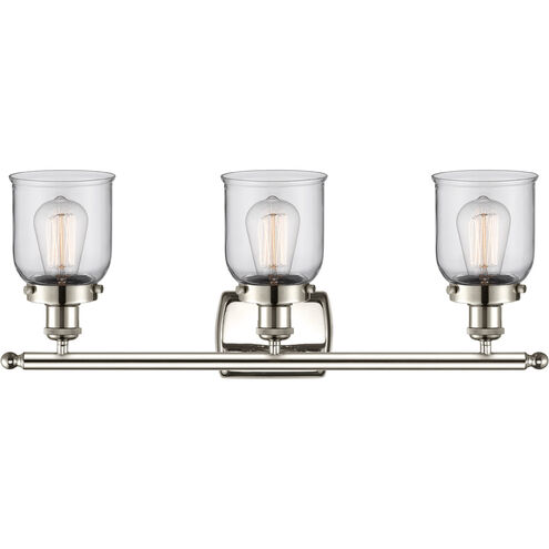 Ballston Small Bell LED 26 inch Polished Nickel Bath Vanity Light Wall Light in Clear Glass
