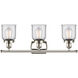 Ballston Small Bell LED 26 inch Polished Nickel Bath Vanity Light Wall Light in Clear Glass