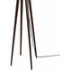 Quattro 61 inch 23 watt Dark Walnut and Weathered Brass Floor Lamp Portable Light