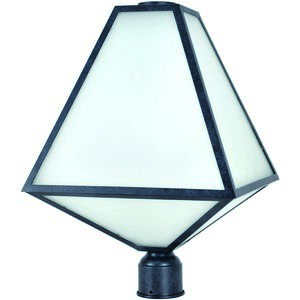 Glacier 3 Light 21 inch Black Charcoal Outdoor Post in White