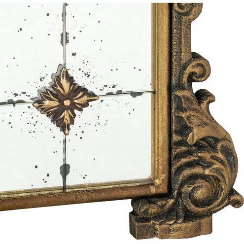 Ornate 49 X 24 inch Antique Gold Wall Mirror