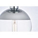 Eclipse 1 Light 8 inch Chrome Flush Mount Ceiling Light