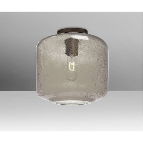 Niles 10 1 Light 10 inch Bronze Semi-Flush Mount Ceiling Light