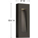 Luna LED 16 inch Bronze Outdoor Wall Mount Lantern, Small