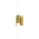 Scepter LED 4.5 inch Satin Brass Bath Bar Wall Light