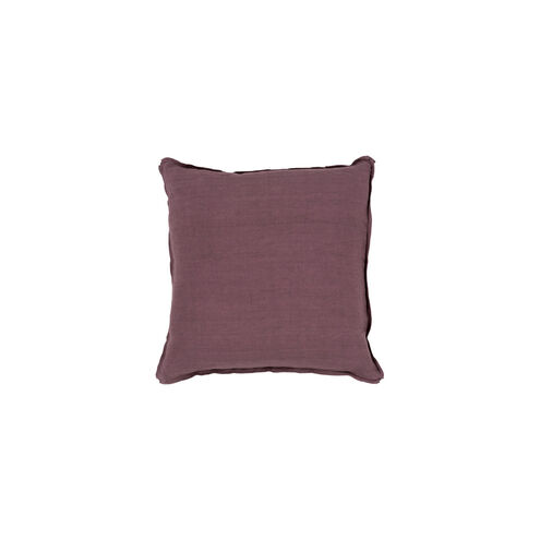 Solid 22 X 22 inch Eggplant Throw Pillow