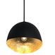 Eclos 1 Light 15.75 inch Sand Coal With Gold Leaf Inside Pendant Ceiling Light