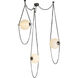 Petra 14.5 inch Urban Bronze and Cloud Glass Chandelier Ceiling Light