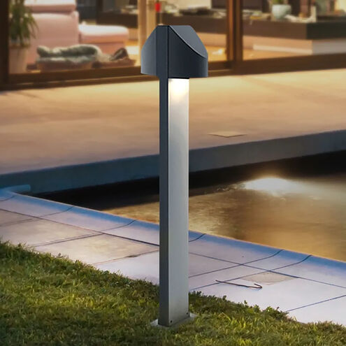 Shear 12V 9 watt Textured Gray Bollard