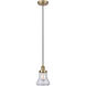 Edison Bellmont LED 6 inch Antique Brass Mini Pendant Ceiling Light