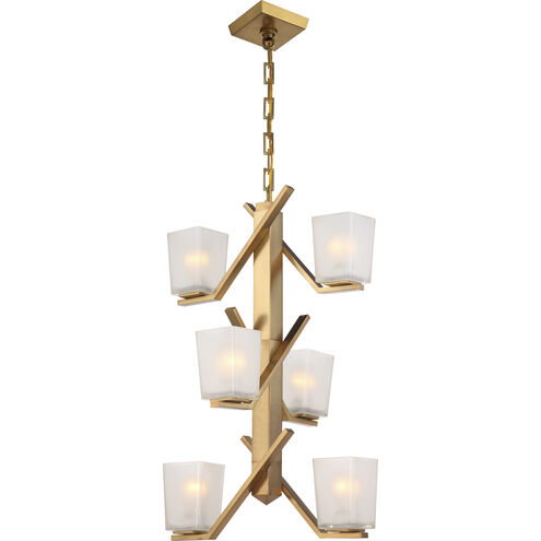 Timone 6 Light 18.75 inch Vintage Brass Pendant Ceiling Light