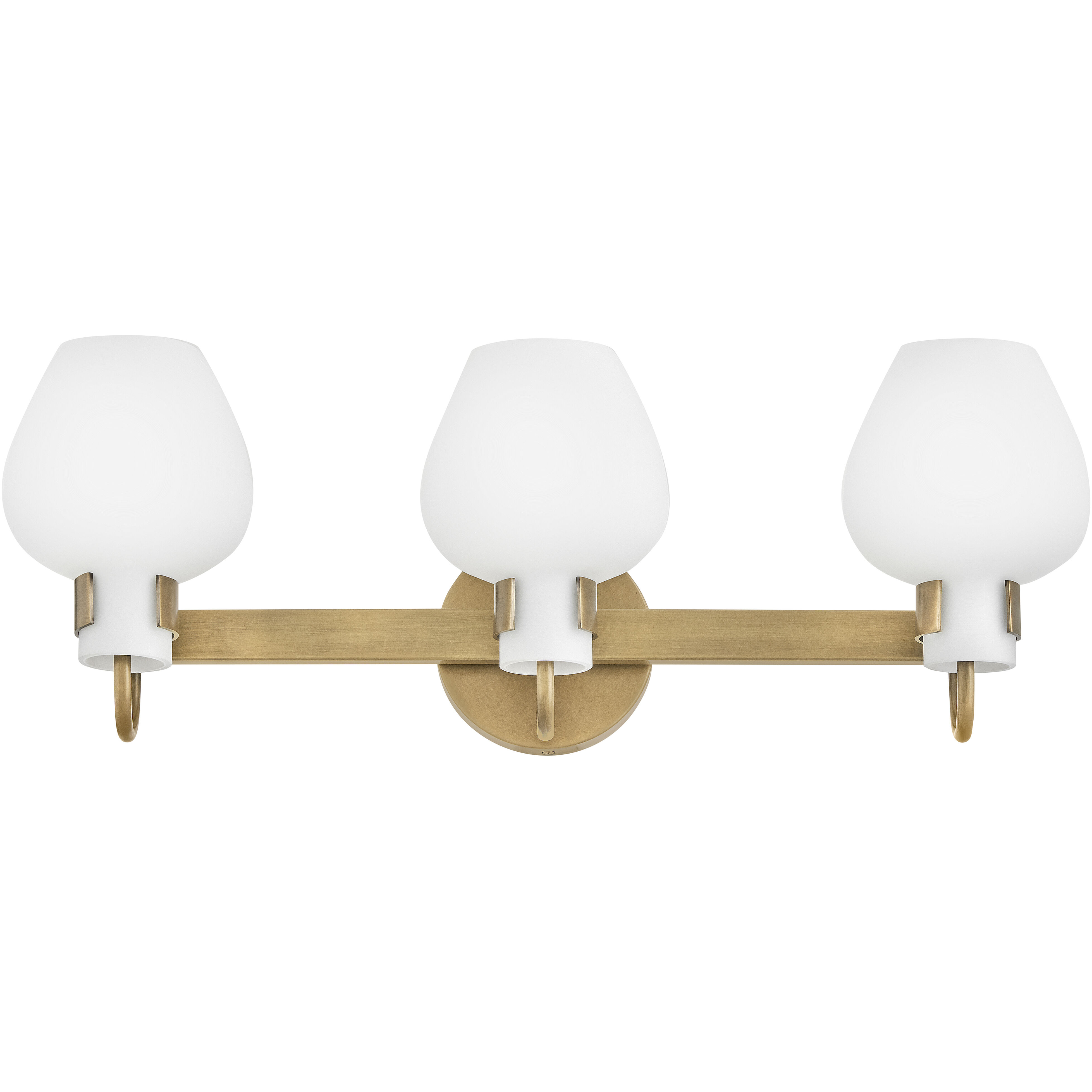 Sylvie 3 Light 24 inch Heritage Brass Bath Light Wall Light
