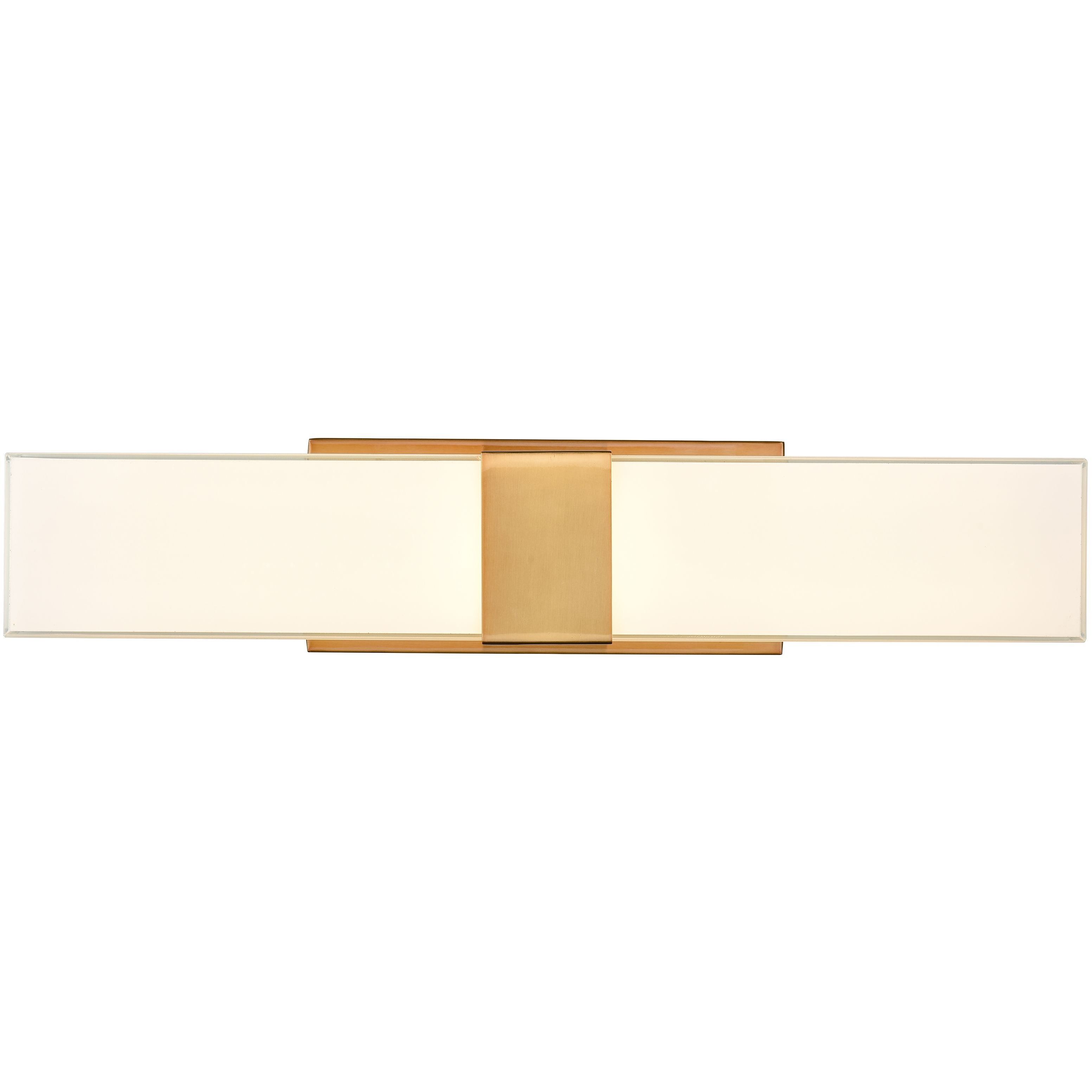 Reciprocate Vanity Light Wall Light in Aged Brass
