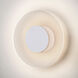 Halftone LED Matte White ADA Interior Wall Light