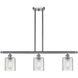 Ballston Cobbleskill LED 42 inch Brushed Satin Nickel Island Light Ceiling Light in Clear Glass, Ballston