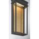 Clyne LED 15 inch Sand Coal Black and Legacy Brass Outdoor Wall Sconce