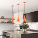 Amador 1 Light 6 inch Shiny Orange with Polished Chrome Accents Mini Pendant Ceiling Light
