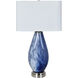 Emma 32.5 inch 150 watt Blue Table Lamp Portable Light