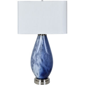 Emma 32.5 inch 150 watt Blue Table Lamp Portable Light
