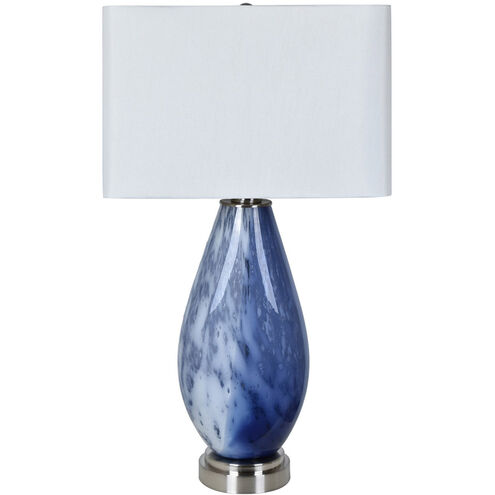 Emma 33 inch 150 watt Blue Table Lamp Portable Light