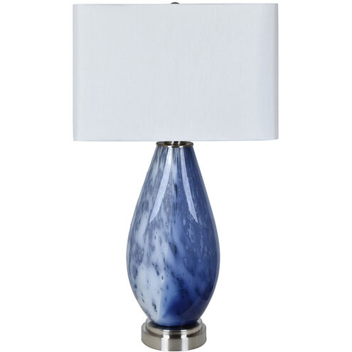 Emma 32.5 inch 150 watt Blue Table Lamp Portable Light