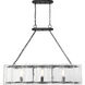 Genry 3 Light 41 inch Matte Black Linear Chandelier Ceiling Light