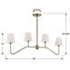 Keenan 4 Light 48 inch Vibrant Gold Linear Chandelier Ceiling Light