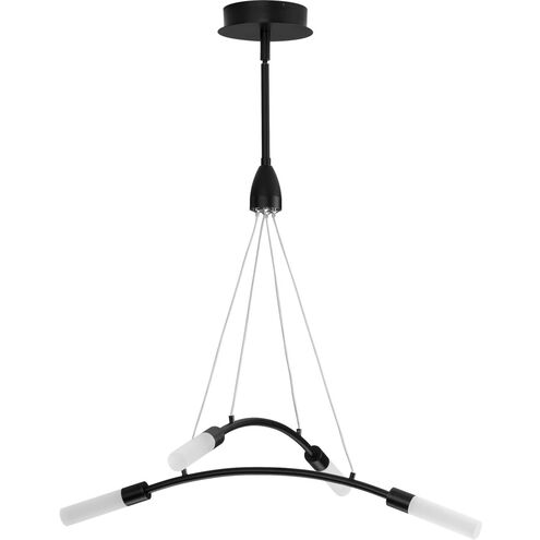 Kylo LED LED 30 inch Matte Black Chandelier Ceiling Light, Progress LED