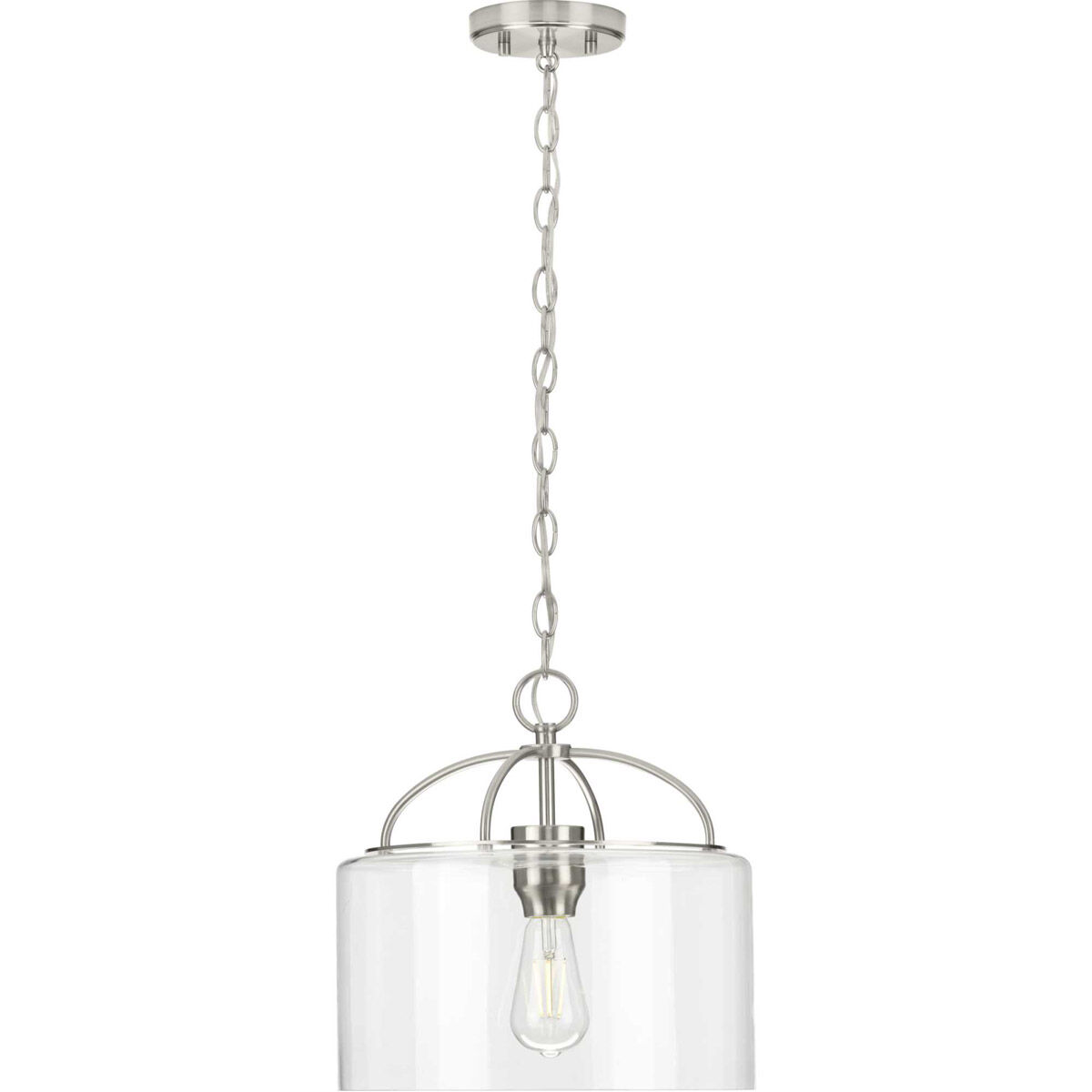 Leyden 1 Light 13 inch Brushed Nickel Mini Pendant Ceiling Light