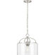Leyden 1 Light 13 inch Brushed Nickel Mini Pendant Ceiling Light