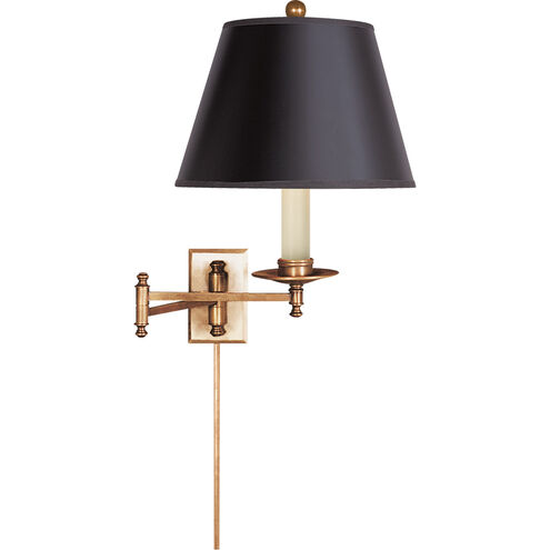 Chapman & Myers Dorchester3 22 inch 100.00 watt Antique-Burnished Brass Swing Arm Wall Light in Black