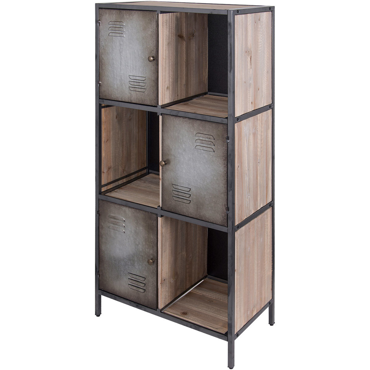 Varaluz Casa Weathered Steel and Coastal Wash Bookcase, Varaluz Casa