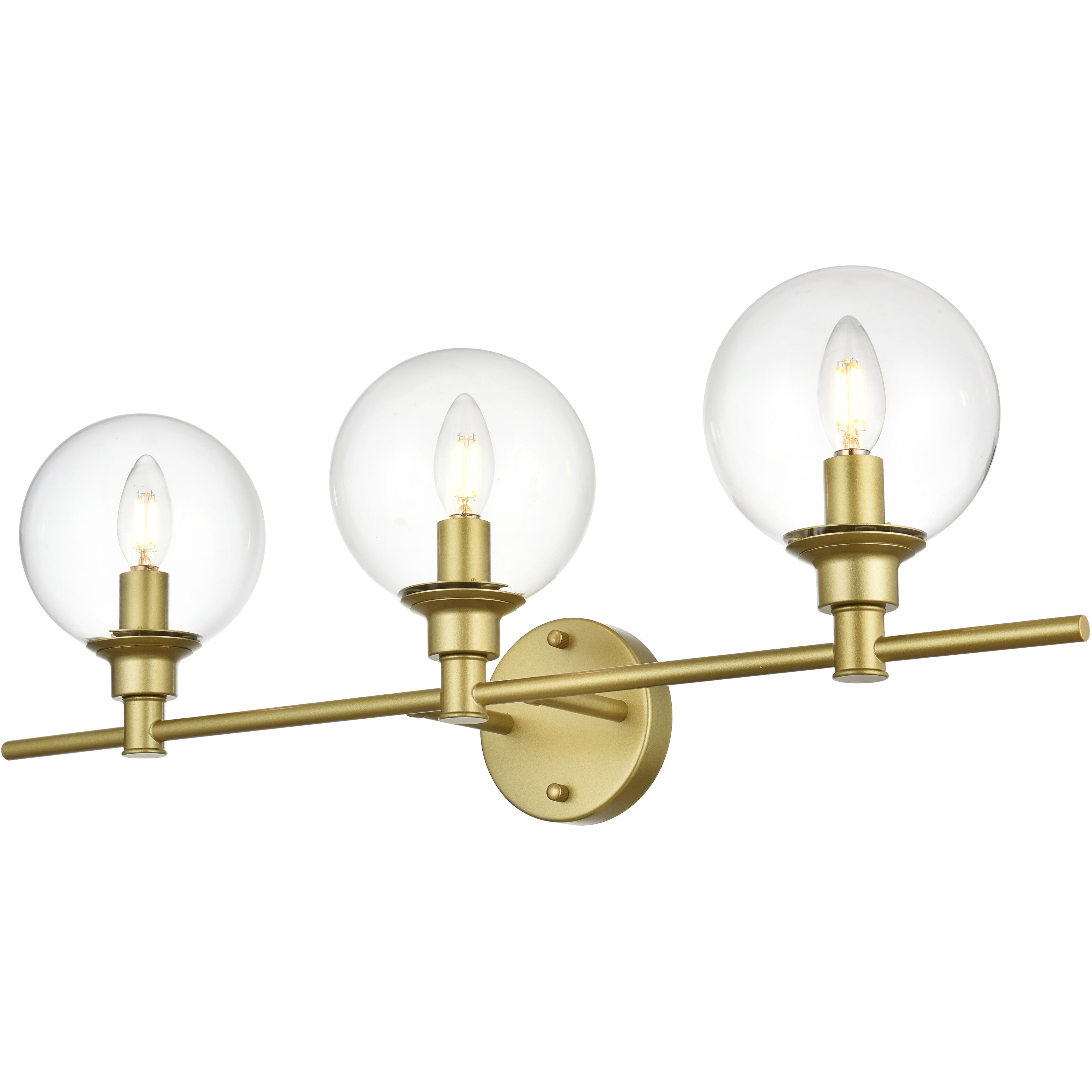 Jaelynn 3 Light 28 inch Brass Bath Sconce Wall Light
