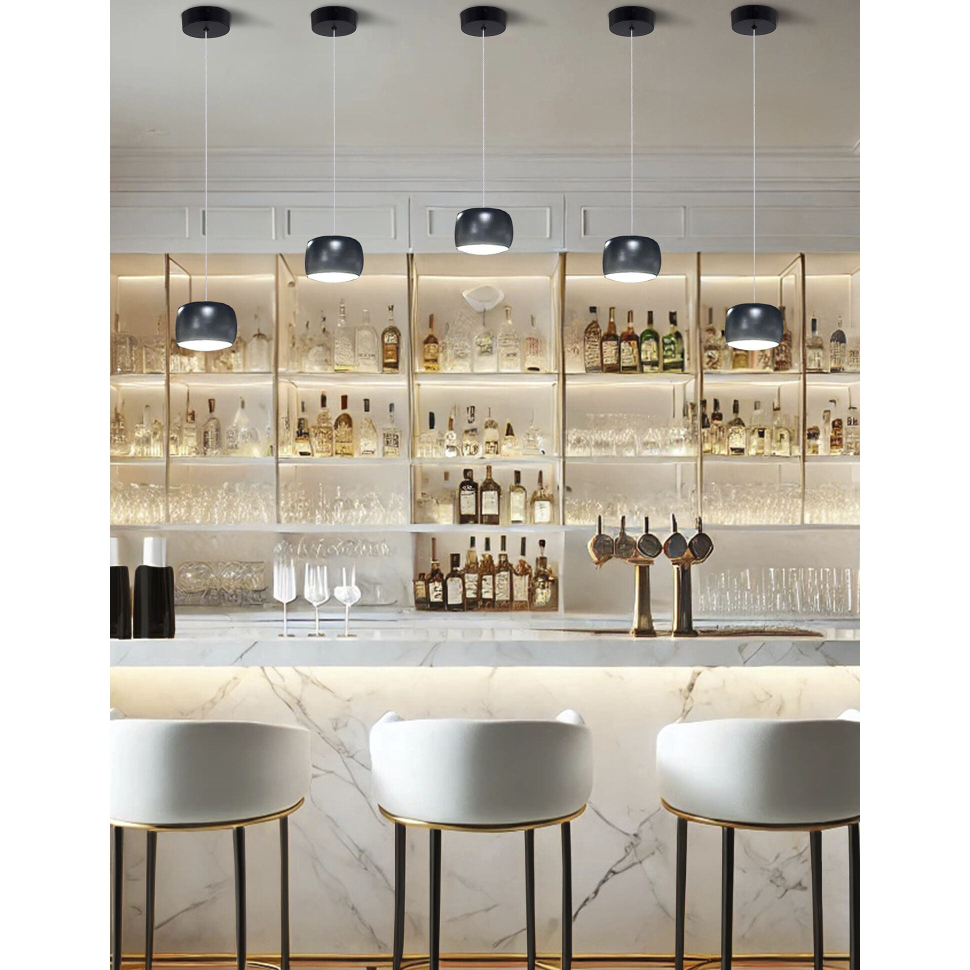 Frascati 1 Light 4.5 inch Matte Black Pendant Ceiling Light